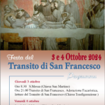 3 – 4 Ottobre – Transito di San Francesco